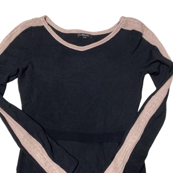 Women's RW&CO. Knitted Dress, Size M, Black & Pink - Picture 3 of 8